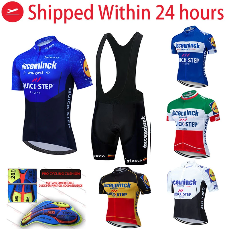 2022 Team Quick Step Cycling Jersey 20D Bib Set Bike Clothing Ropa Ciclism Bicycle Wear Clothes Mens Short Maillot Culotte