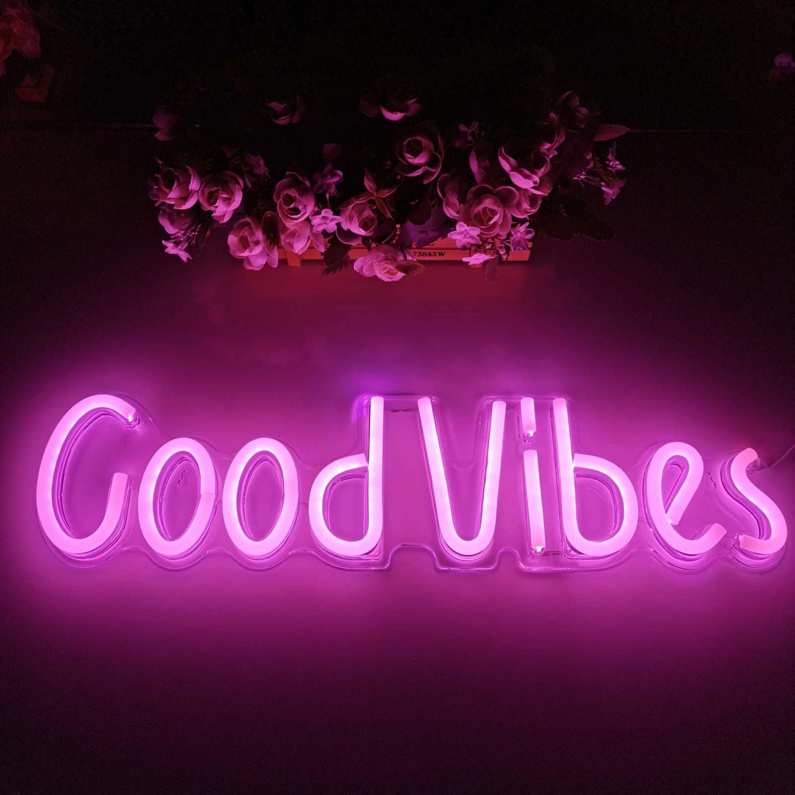 Led Neon Light Sign Good Vibes Dream Open Cactus Flash Neon Sign For Room Home Decor Party Wedding Wall Decor Night Lamp