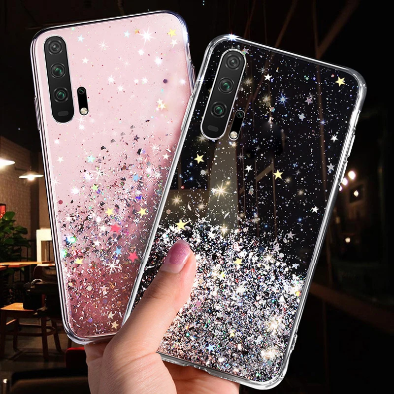 Bling Glitter Case For Huawei P30 P20 Lite Y5 Y6 Y7 Y9 Prime 2019 Nova 5 5i Honor 9X 20 Pro P Smart Plus Z Soft Silicone Cover