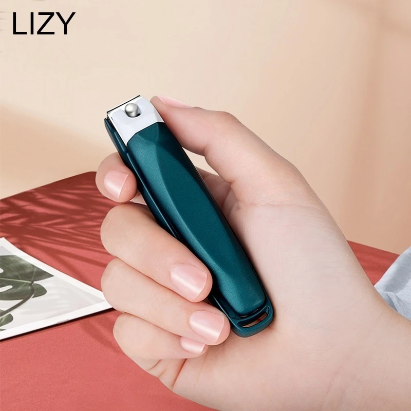 LIZY Professional Nail Clipper with Catcher Stainless Steel Nail Cutting Machine Nail Trimmer Toe Nail Scissors Clip Catcher