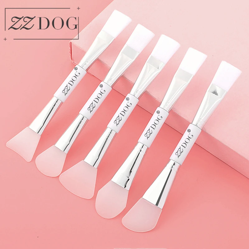 ZZDOG 1Pcs Cosmetic Beauty Tool Skin-Care Concealer Makeup Brushes Silica Gel Wool Fiber Blending Double-Ended Facial Mask Brush