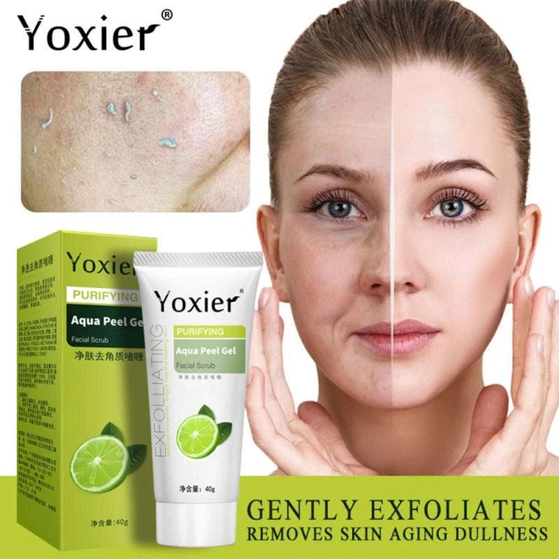 Yoxier Purifying Aqua Peel Gel Whitening Moisturizer Skin Care Repair Facial Scrub Cleaner Acne Blackhead Treatment Remove TSLM1
