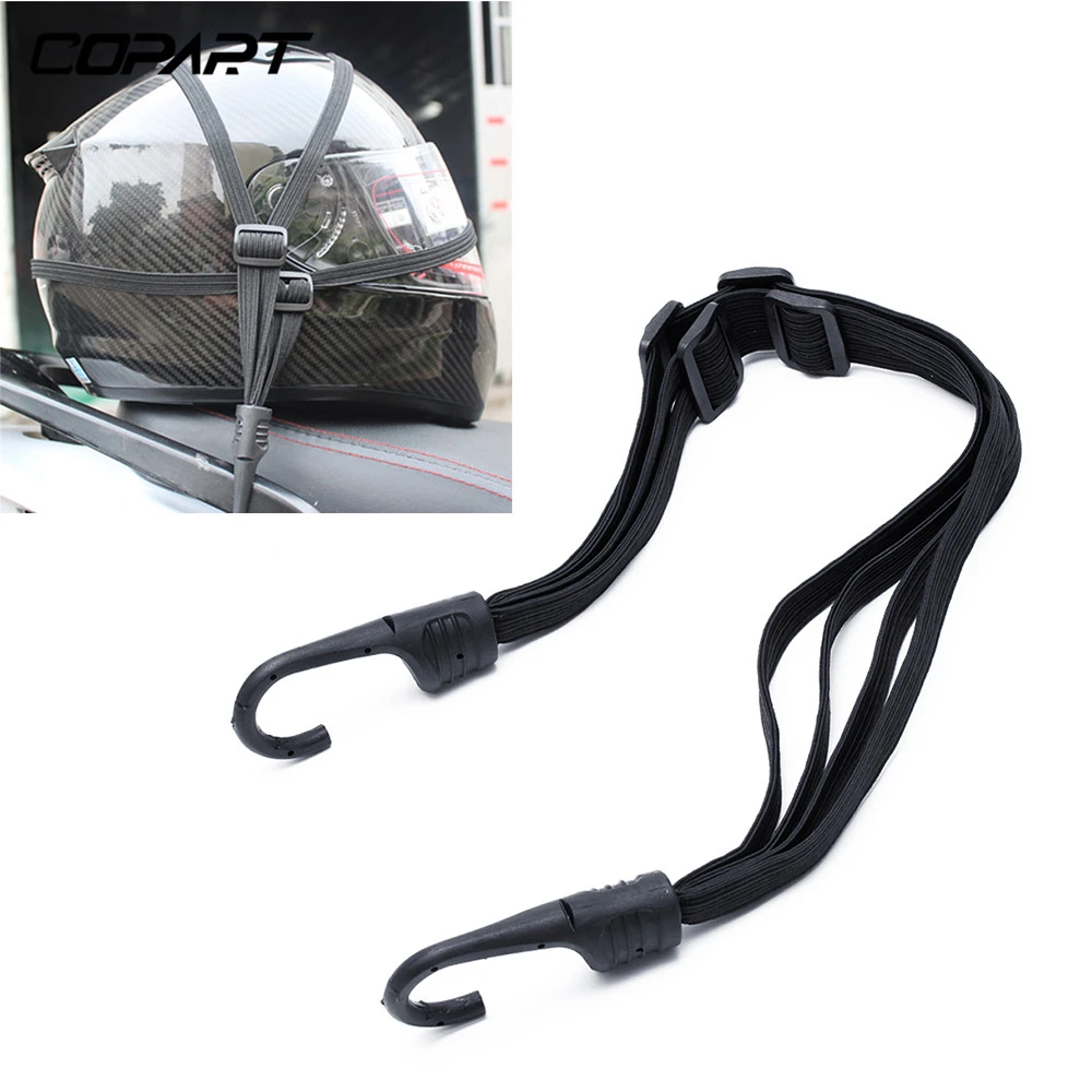 2 Hooks Motorcycle Helmet Straps Motorcycle Accessories Luggage Retractable Elastic Rope Fixed Strap Motos Helmet Luggage Net