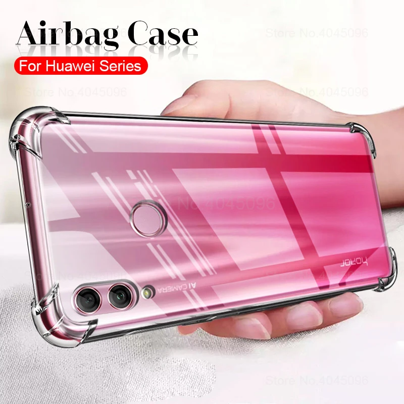 Airbag Transparent Case For Huawei Honor 10 Lite 10i 20 Pro 8x P Smart Z Plus 2019 20lite Cover Silicone Shockproof Cases Capa