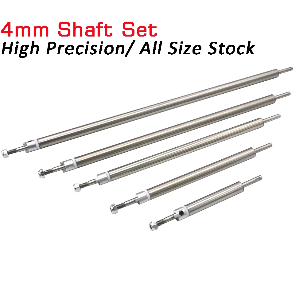 1 Piece  High Precision 4mm Stainless Steel Marine Boat Prop Shafts +Shaft Sleeve Tuber Set  for RC Boat
