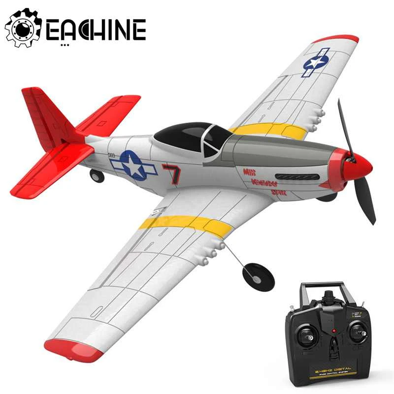 Eachine Mini P-51D EPP 400mm Wingspan 2.4G 6-Axis Electric RC Airplane Trainer 14mins Fight Time Fixed Wing RTF for Beginner