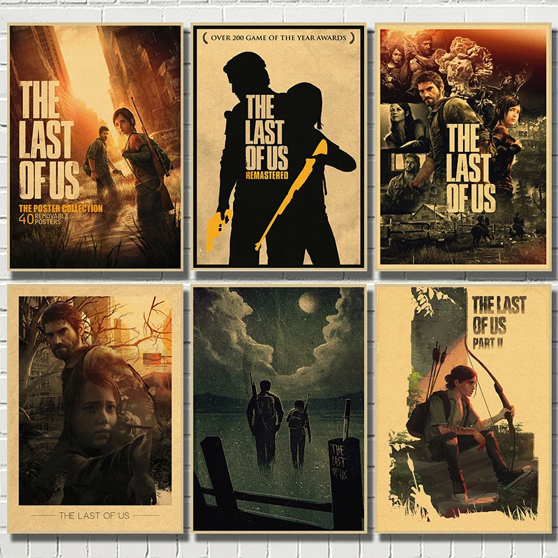 The Last of Us game Home Furnishing decoration Kraft Game Poster Drawing core Wall stickers