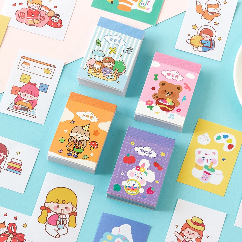 50 sheets Cute Sweet bear girl Decorative Stickers Scrapbooking Stick Label Diary Album stationery painting Sticker Accessories