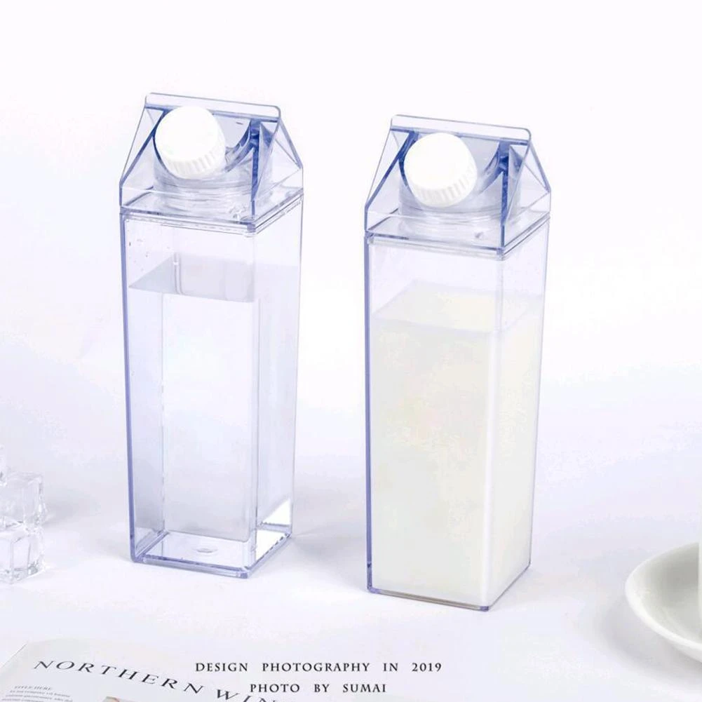 1000ml Large Capacity Transparent Plastic Water Bottle Durable Water Juice Bottle Bottle Milk Portable E1T0