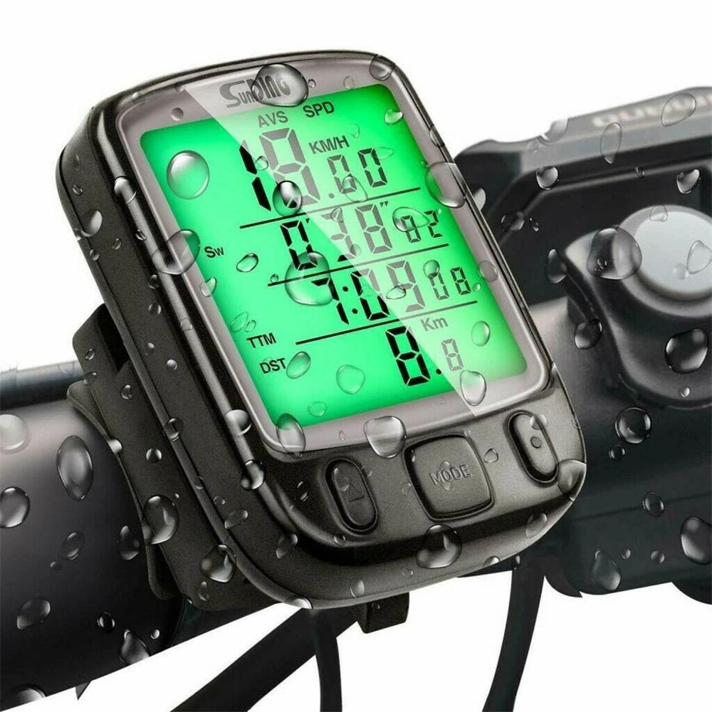 Bicycle Computer Waterproof Digital LCD Cycle Bike Computer Stopwatch Wire Odometer Speedometer Cycling 6.68