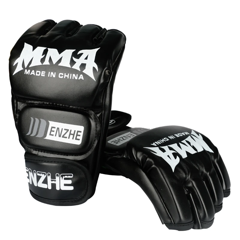 5 Colors Thick Boxing Gloves MMA Gloves Half finger Sanda Taekwondo Fight MMA Sandbag Gloves Professional TKD Training Equipment