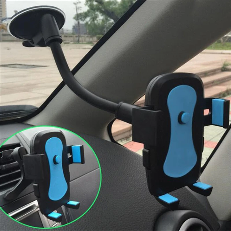 New Car Phone Holder Bracket Mount Cup Holder Universal Car Mount Mobile Suction Windshield Phone Locking Car-Accessories