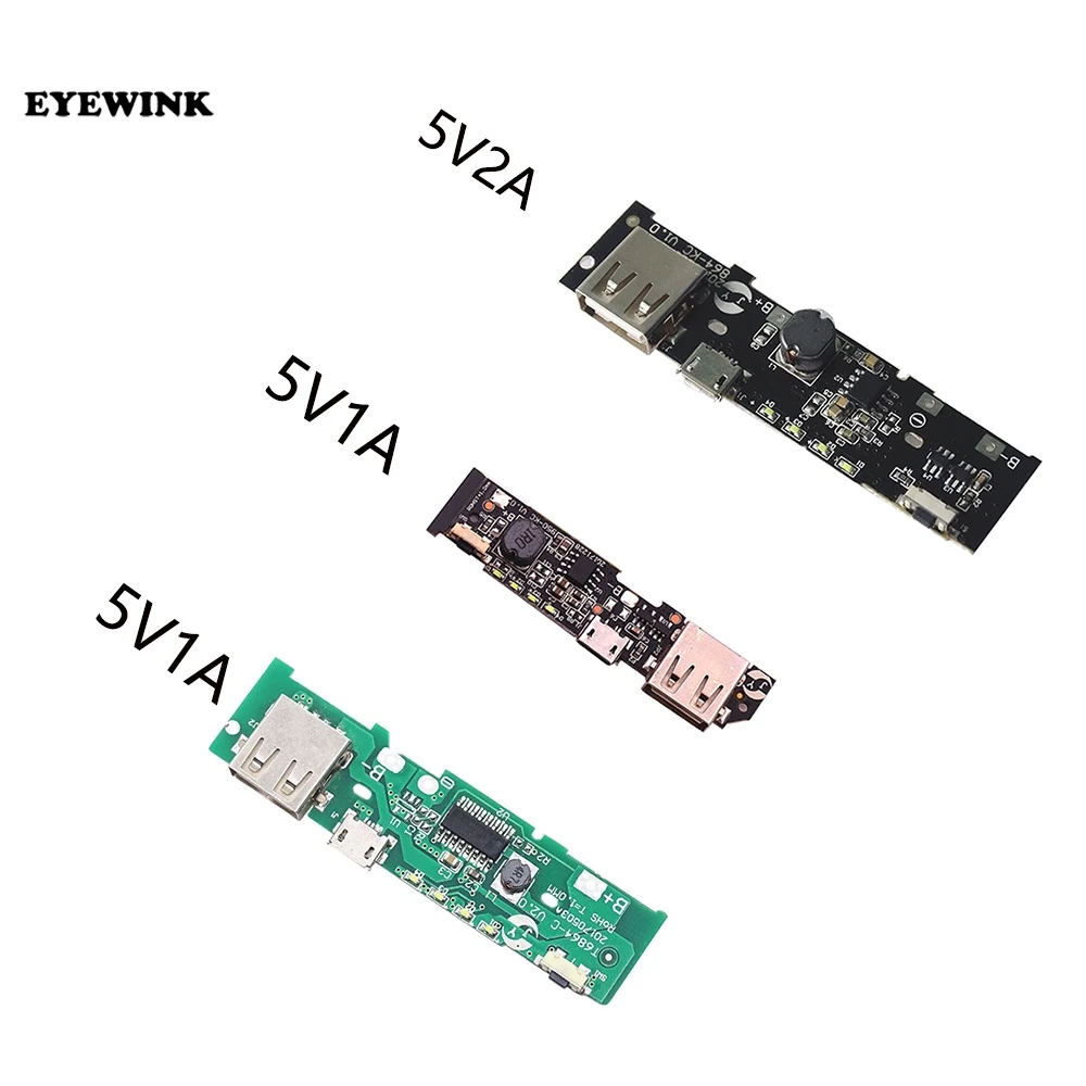 5V 2.1A/5V1A Power Bank Charger Charge Module Charging Circuit Board PCB Step Up Boost Power Module DIY 18650 Battery
