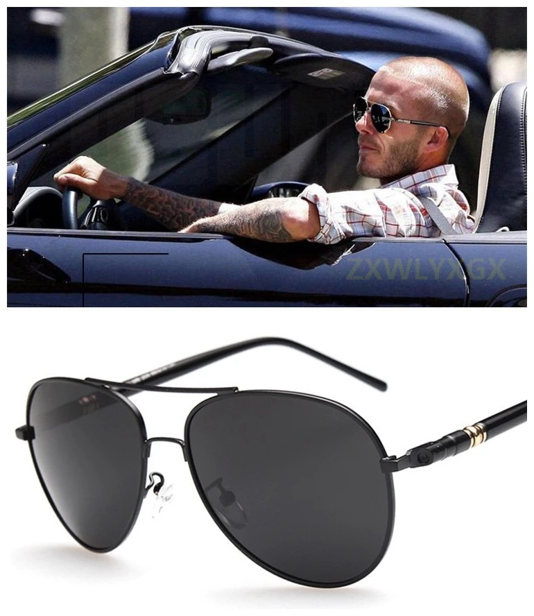 Quality Metal Frame Oversized Spring Leg Alloy Polarized Sunglasses Men Brand Designer Pilot Male Sun Glasses Driving