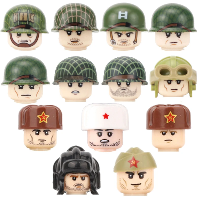 WW2 Soviet Union Army Soldiers Figures Building Blocks Military US 101st Airborne Division Weapons Guns Parts Mini Bricks Toys