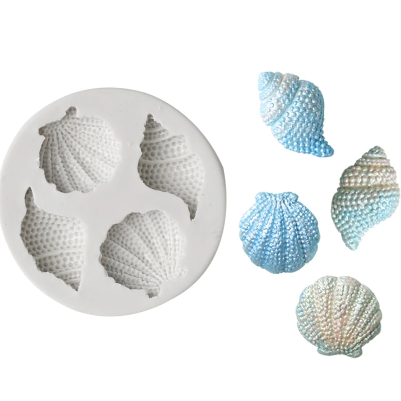 Shell Conch Fondant Cake Silicone Mold Ocean Series DIY Chocolate Candy Baking Tools Sugarcraft K712