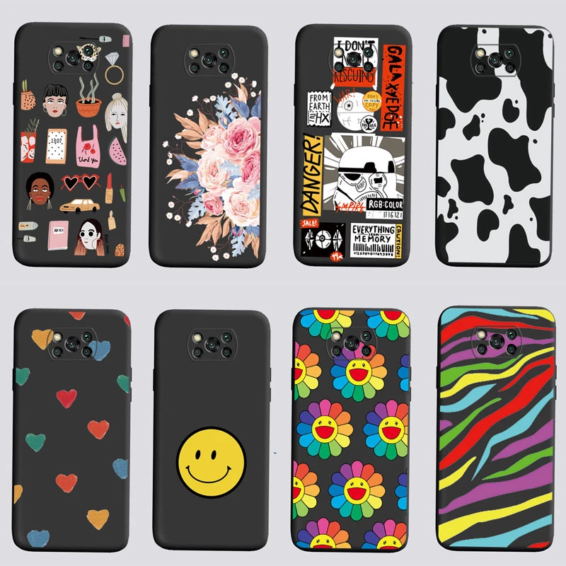 For Xiaomi Poco M4 Pro 5G Case x3 NFC TPU Soft poco M3 X3 Pro F3 Cover Silicone Phone Case Redmi 9C 9A Cases m2 F2 C3 X2 Cover