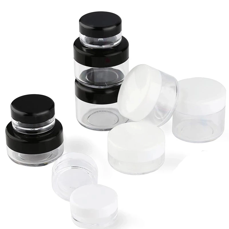 50Pcs Plastic Cosmetics Jar Makeup Box Nail Art Storage Pot Container 2g 3g 5g 10g 15g 20g Sample Lotion Face Cream Bottle