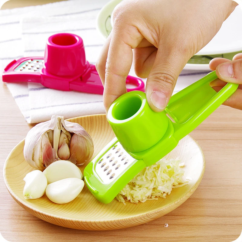 1PC Garlic Presses Garlic Crusher Peeler PP Stainless Steel CleanTools Creative Multi-function Grinder Garlic Cutter Press