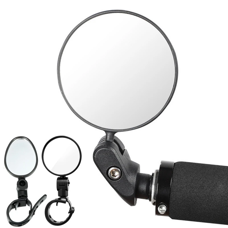 Bike Mirrors 360 Rotation Wide Angle Folding Handlebar Rearview Mirror for Bicycle Motorcycle Road Bike Back Convex Mirror