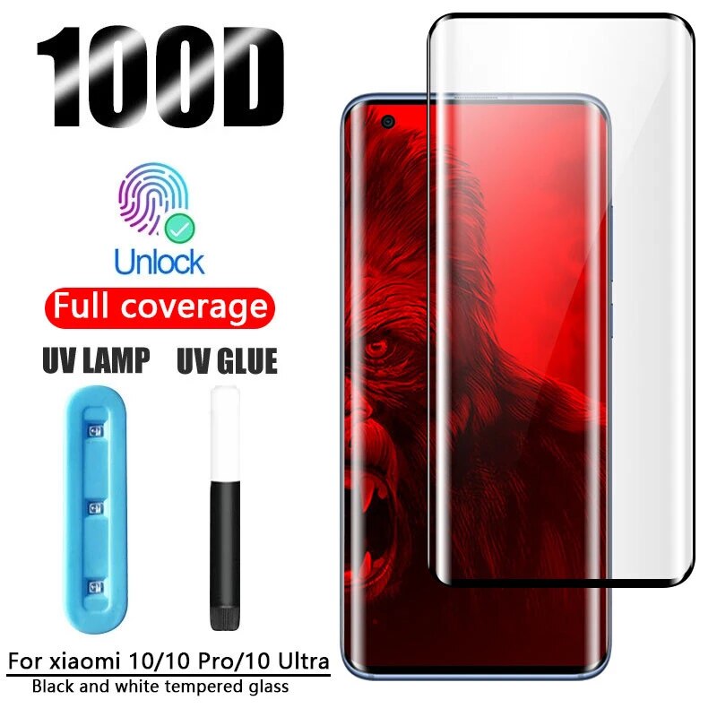 UV Tempered Glass For Xiaomi Mi Note 10 Lite Pro Ultra Mi10 5G Screen Protector Glass 10Lite Note10 10Pro Pro Film Full Cover