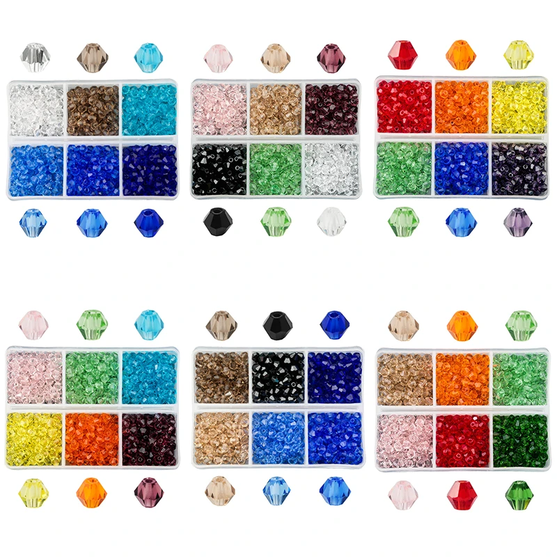 600pcs Wholesale 4mm Glass Bicone Beads Crystal Beads Faceted Austria 5238 Bead Embroidery For Jewelry Making Best Selling Color