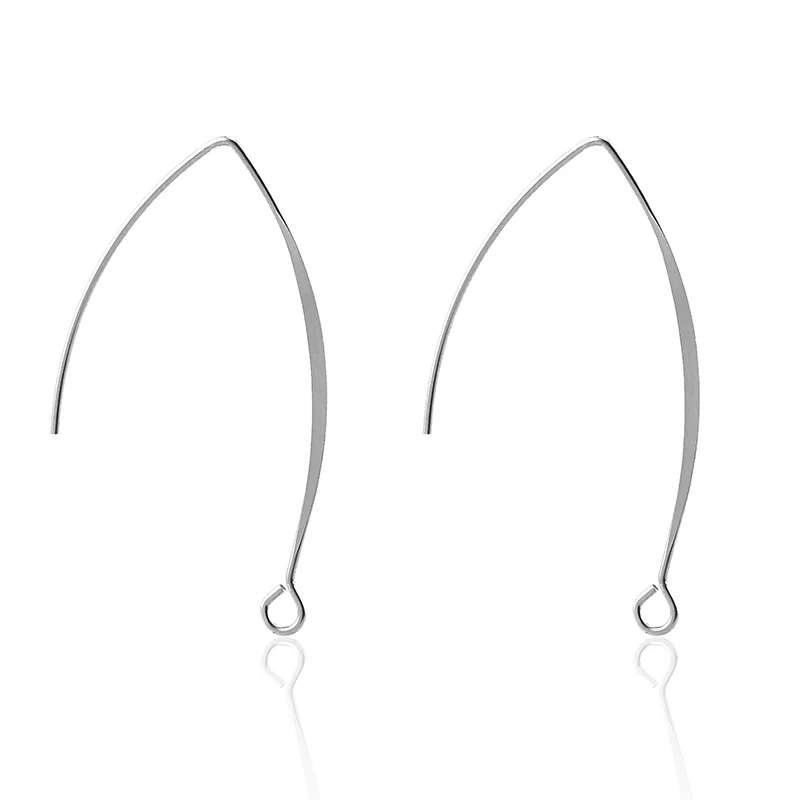 Aiovlo 50pcs/lot Stainless Steel Great France Earring Hooks Kidney Earring Ear Wires Findings DIY Jewelry Accessories Wholesale