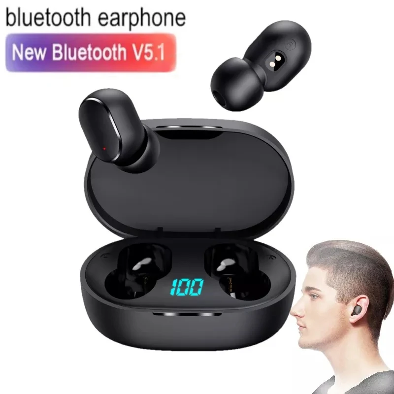 E6S TWS Bluetooth 5.0 Headphones True Wireless Earbuds In Ear Handsfree Stereo Earphones Sports Waterproof Headset with Mic