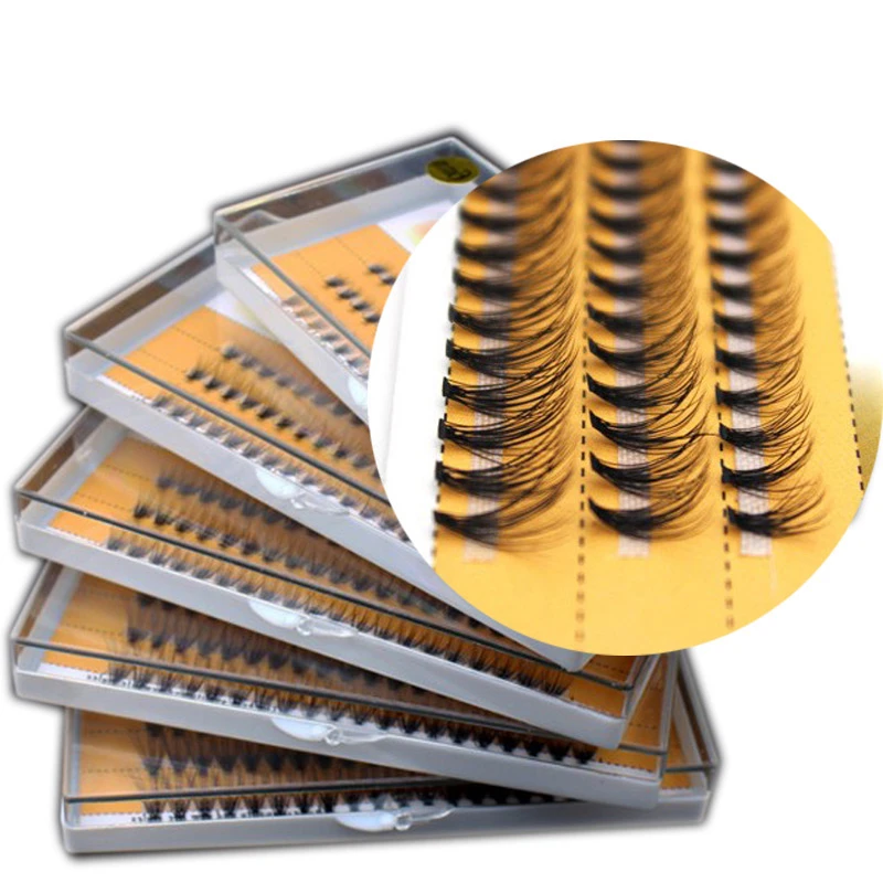 Hot Selling 0.10mm Premade Volume Lash Fans Volume Lashes Individual Lashes Knot with Cluster Eyelashes Private Label