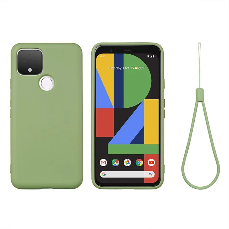 Original Liquid Silicone Cases For Google Pixel 4a 4a 5G 5a 5G Pixel 5 Phone Case Back Cover for Pixel 4a 5G 5a 5G with Lanyard