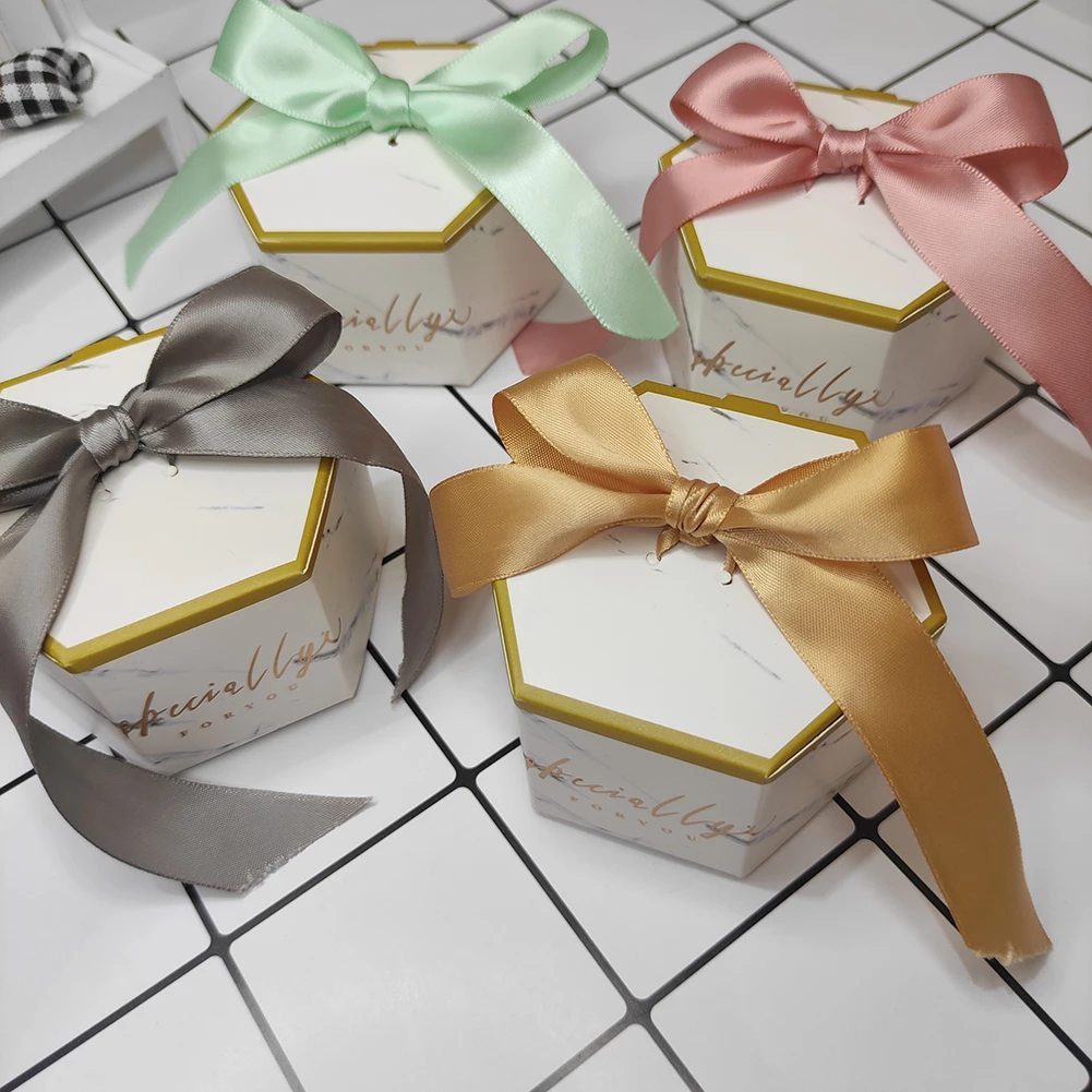 New Europe Marble Style Gift Box Baby Shower Birthday Party Candy Box Sweet Chocolate Boxes Wedding Favors Decoration