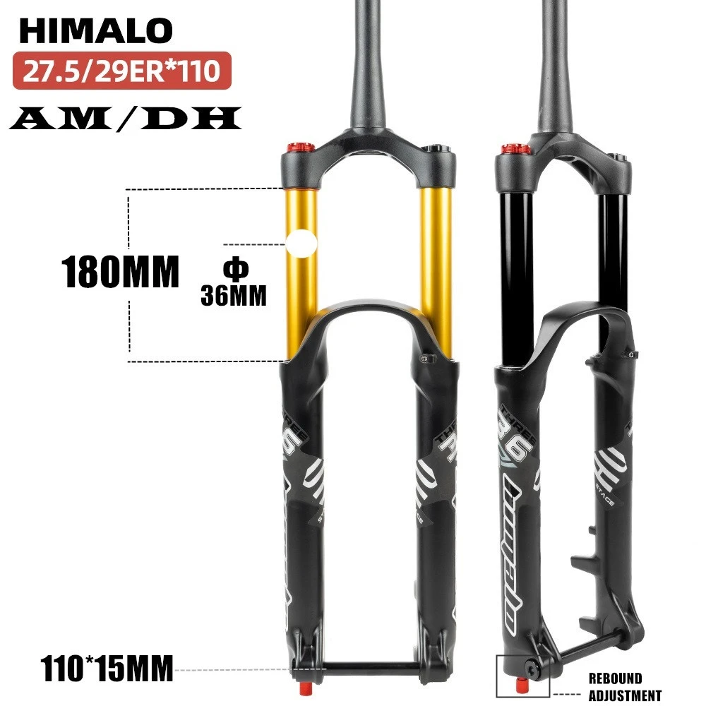 Suspension Fork DH AM Down Hill Thru Axle Boost 110MM*15MM Travel 180MM Mountain Bike MTB AIR Fork