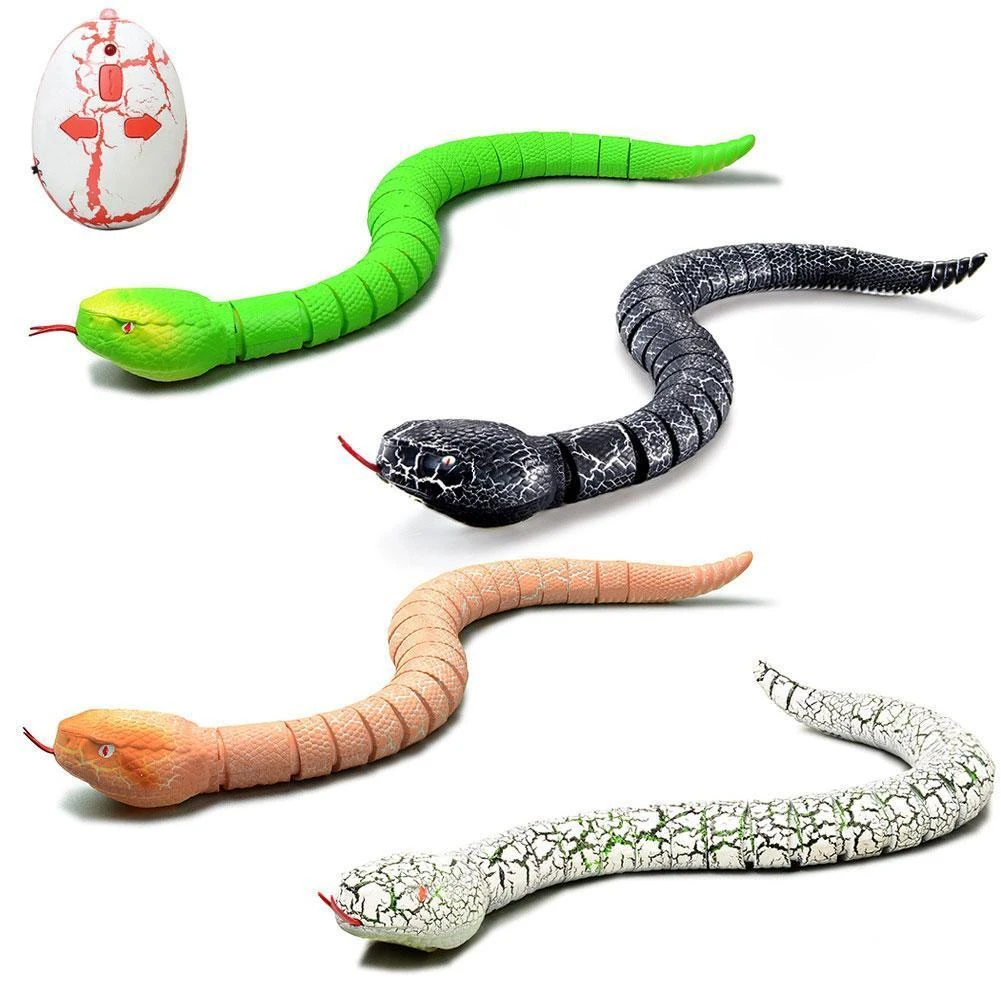 Infrared Remote Control Snake RC Snake Cat Toy And Egg Rattlesnake Animal Trick Terrifying Mischief Kids Toys Funny Novelty Gift