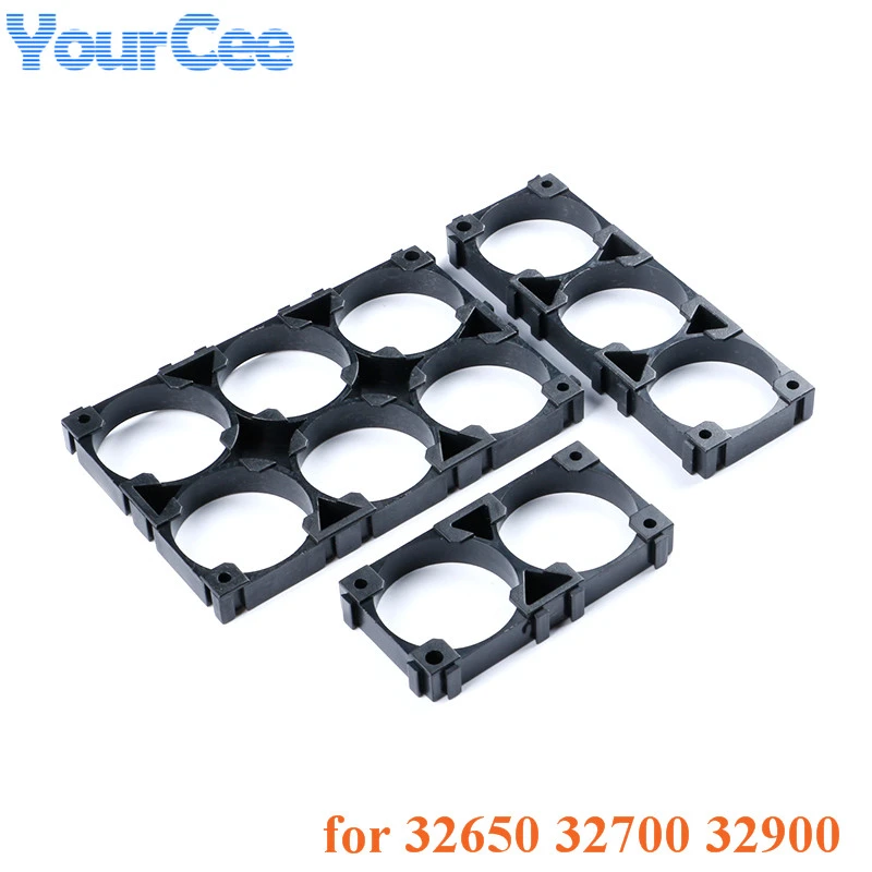 10pcs 32650 32700 32900 lithium Battery Case Holder Bracket 1x2 1x3 2x3 Cell Safety Anti Vibration Plastic Brackets 1*2 1*3 2*3