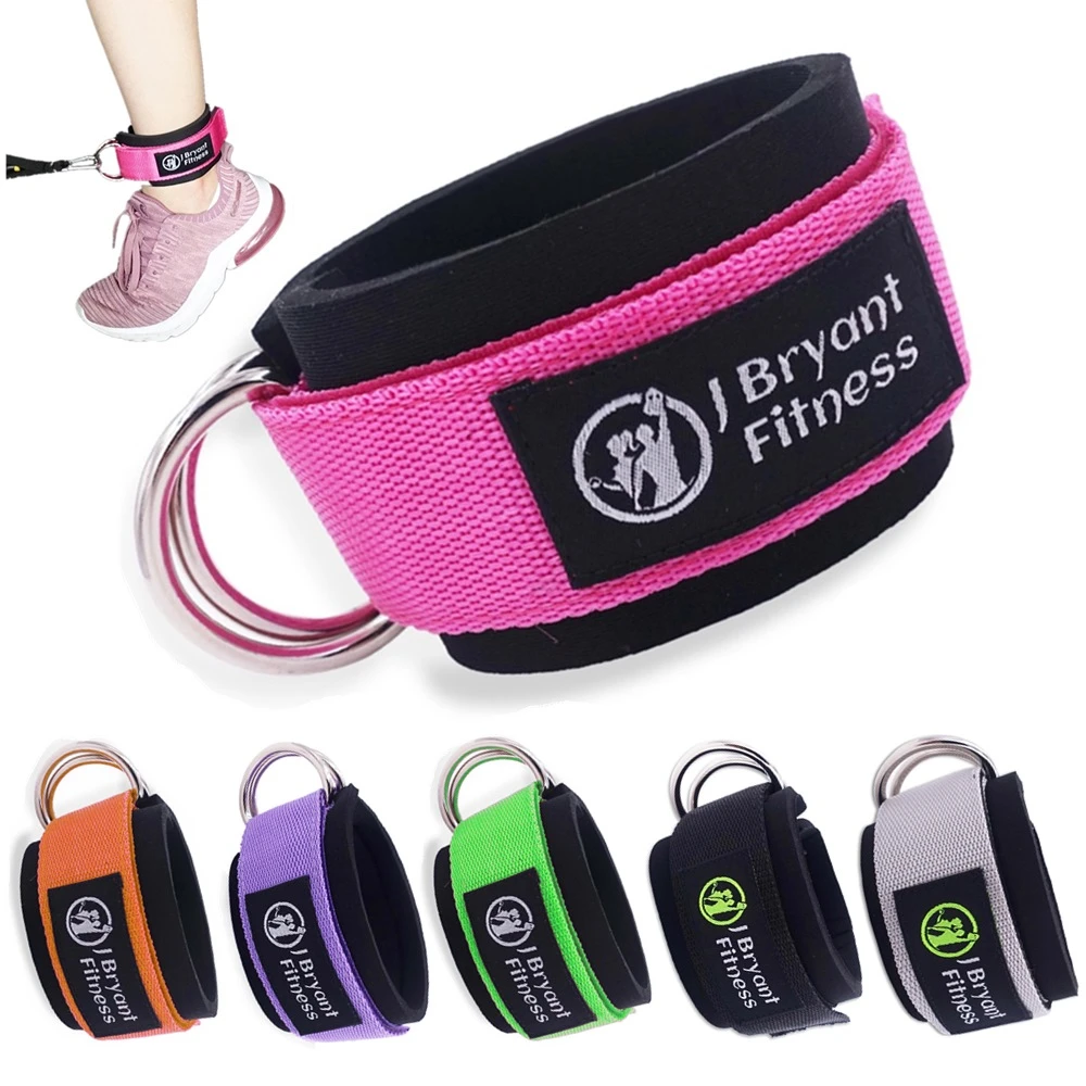 Ankle Straps for Cable Machines Double D-Ring Adjustable Neoprene Thick Padded Cuffs to Enhance Abs Glutes Legs Strength Workout