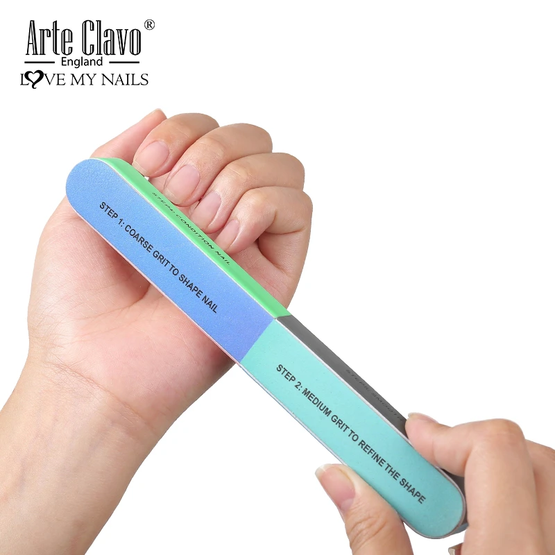 Arte Clavo Seven-sided Nail Files Polishing Tool Manicure Pedicure Professional File Nail For Nail Art Sanding Nail Buffer Block