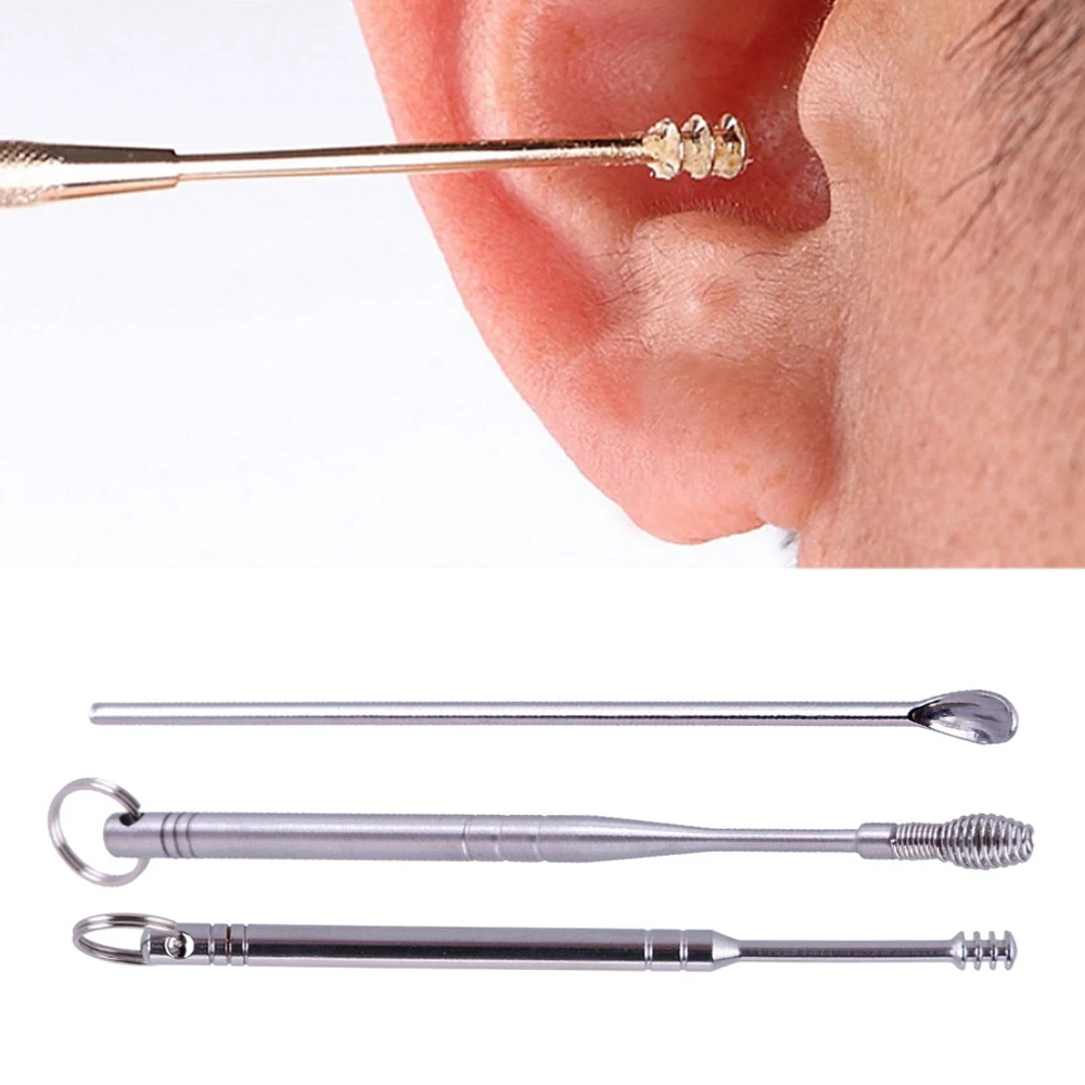 1/3pcs Ear Cleaner Set Ear Cleaning Spiral Earpick Ear Wax Remover Ear Curette Spiral Ear Spoon Earpick Set Ear Cleaning Tools
