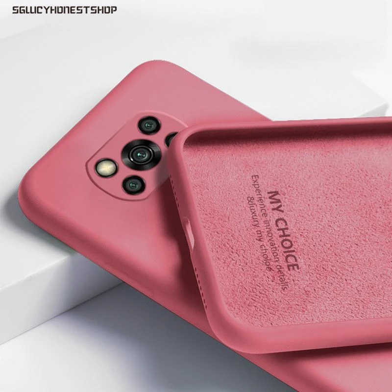 For Xiaomi Mi  Poco X3 NFC Case New Original Liquid Silicone Soft Cover Case For Xiaomi Redmi Note 9s 8T 8 Pro 8A Coque