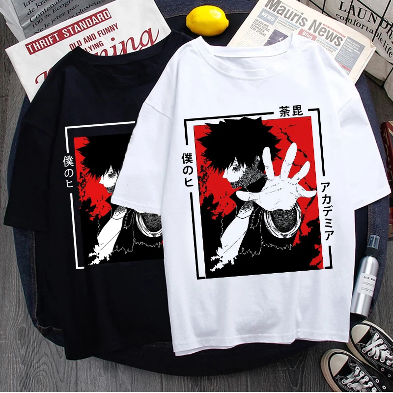 Hot Japanese Anime My Hero Academia T Shirt Men Boku No Hero Academia Tshirt Kawaii Dabi T-shirt Graphic Tops Tees Male Unisex