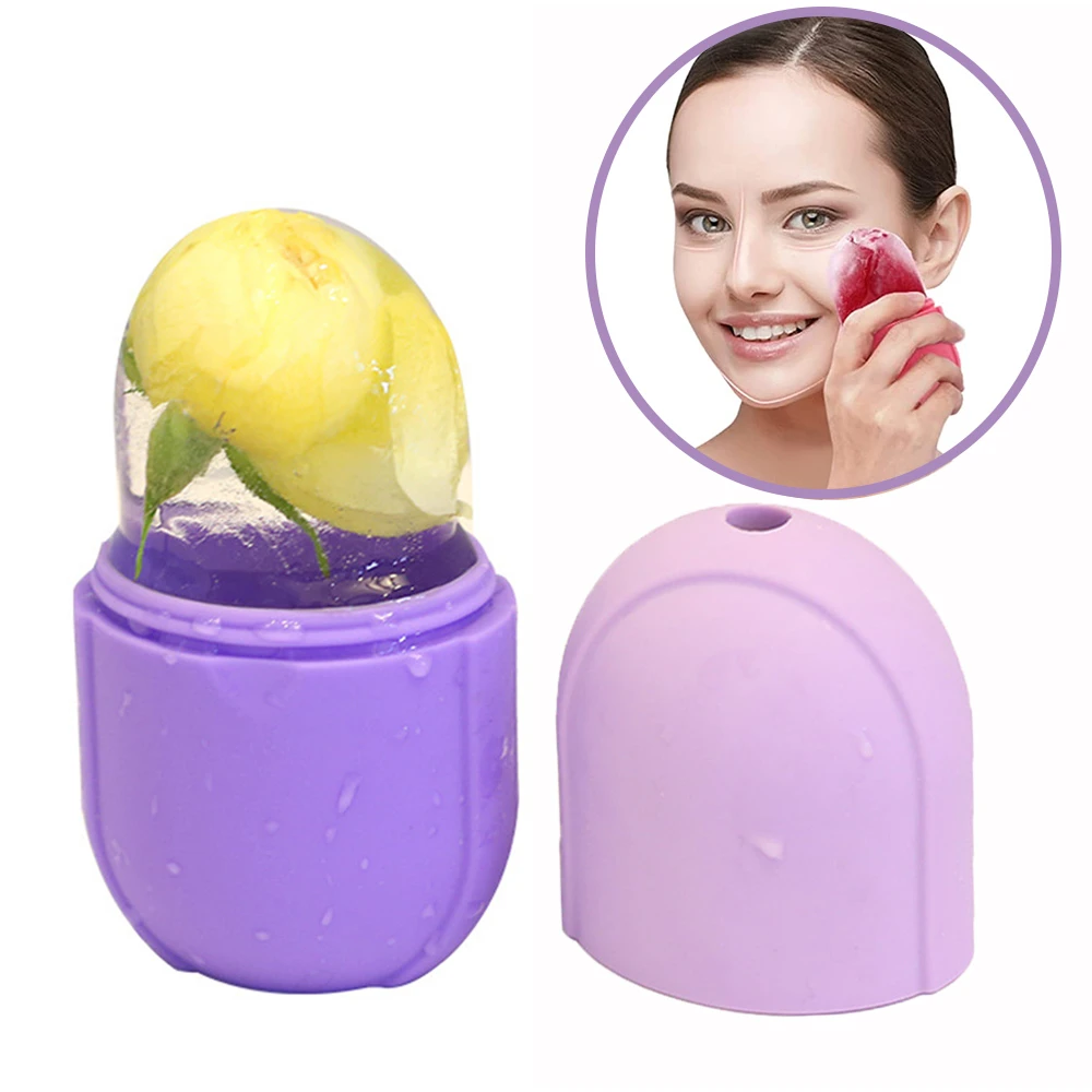 Skin Care Beauty Lifting Contouring Tool Silicone Ice Cube Trays Ice Globe Ice Balls Face Massager Facial Roller Reduce Acne