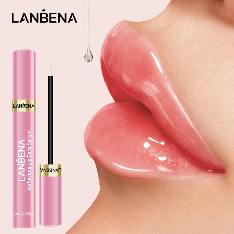 LANBENA Lip Care Serum Lip Plumper Repairing Reduce Lip Mask Fine Lines Increase Moisturizing Lip Elasticity Beauty