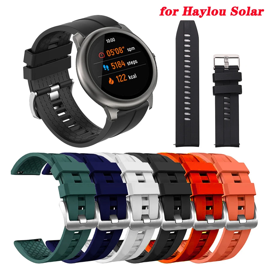 Watch Band for Haylou Solar LS05 Smart Watch Silicone Sport Wrist Strap Bracelet for Haylou Solar Replacement Band Accessories