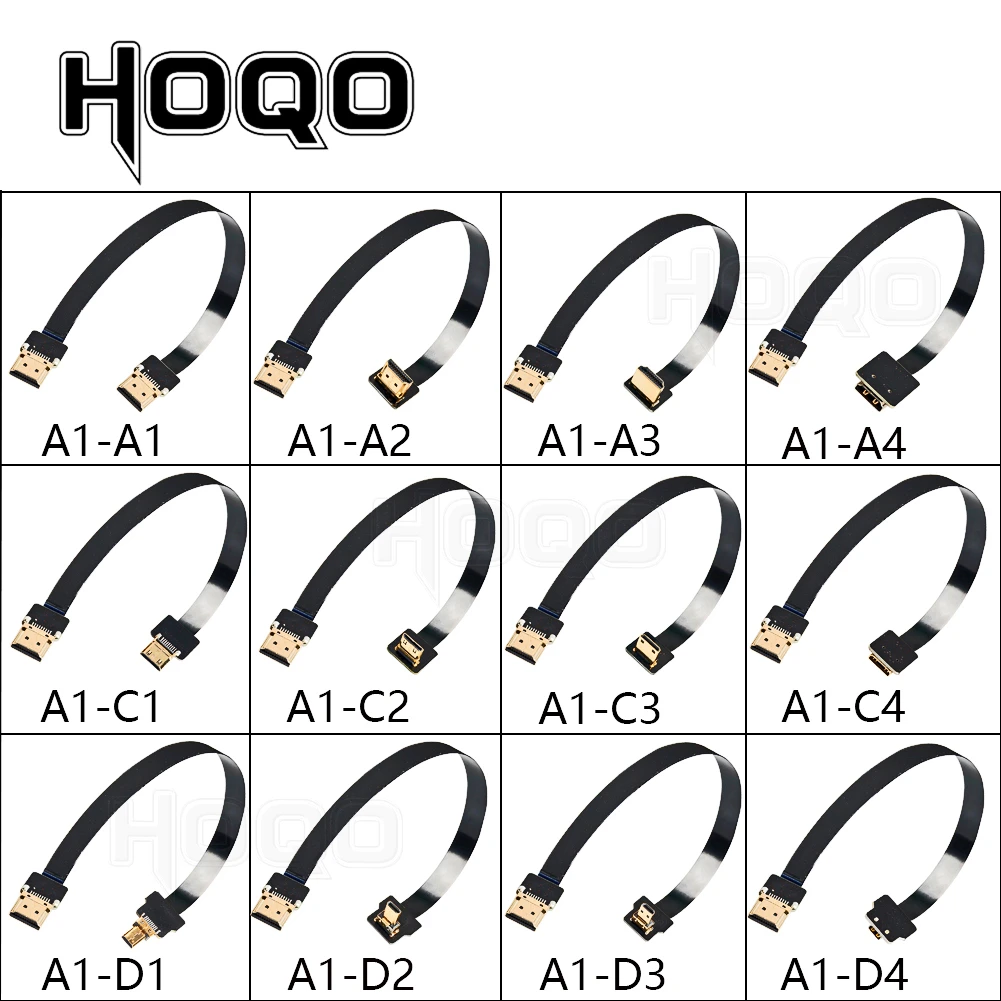 HDMI-compatible,FPV HDMI,HDMI Ribbon Cable 90 Degree Mini/Micro HDMI to Standard HDMI PCB Connectors 20pin fpv micro hdmi 5cm