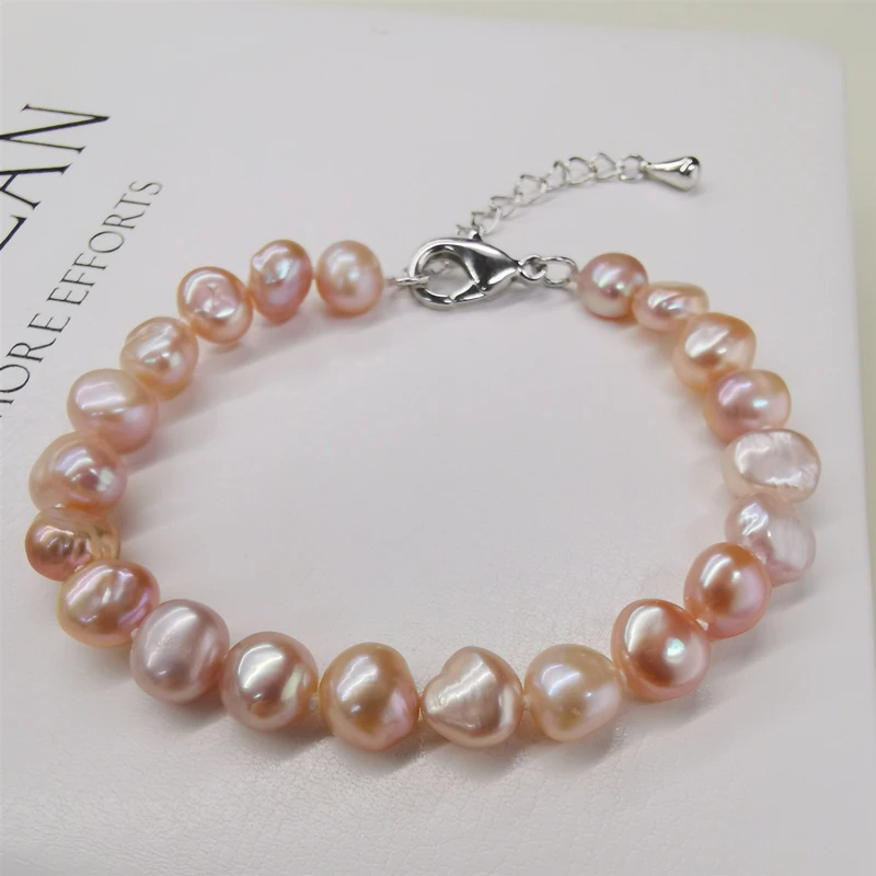 DAIMI Natural Freshwater Pearl Bracelet classic Style White/Purple/Pink/Black Bracelets For Women