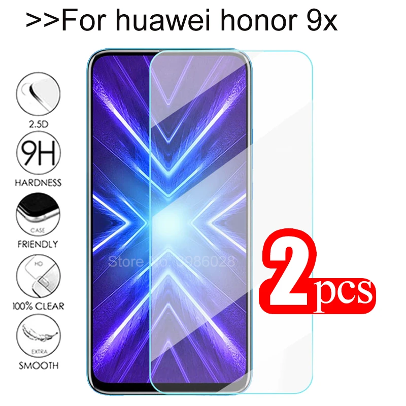 2pcs Tempered Glass For Huawei Honor 9x Screen Protector protective Glass on for honor 9X 9 X honer x9 honor9x STK-LX1 Film glas