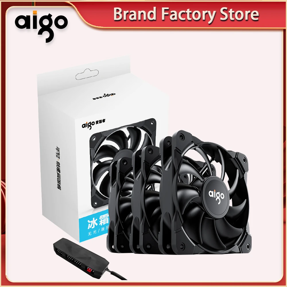 Aigo icefrost PWM 4 Pin 120mm Computer Case Fan Silent 12CM Fan CPU Cooling  Quiet PC Cooler Fan Case Fans 12V Adjust Fan Speed