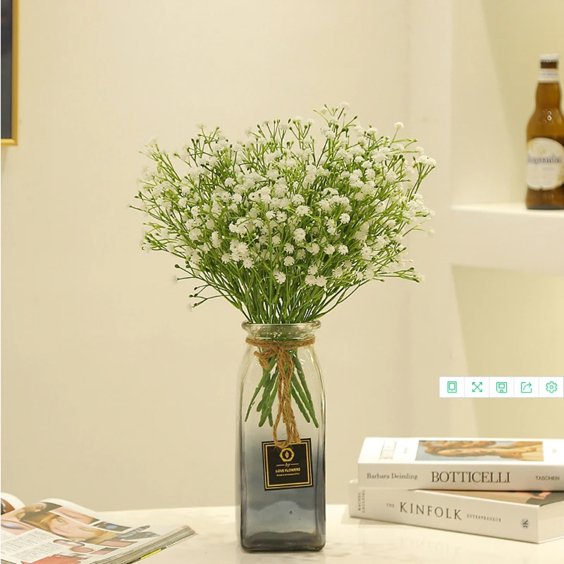 1pc Artificial Baby's Breath Flower Gypsophila Fake Silicone plant for Wedding Home Hotel Party Decoration 5 Colors