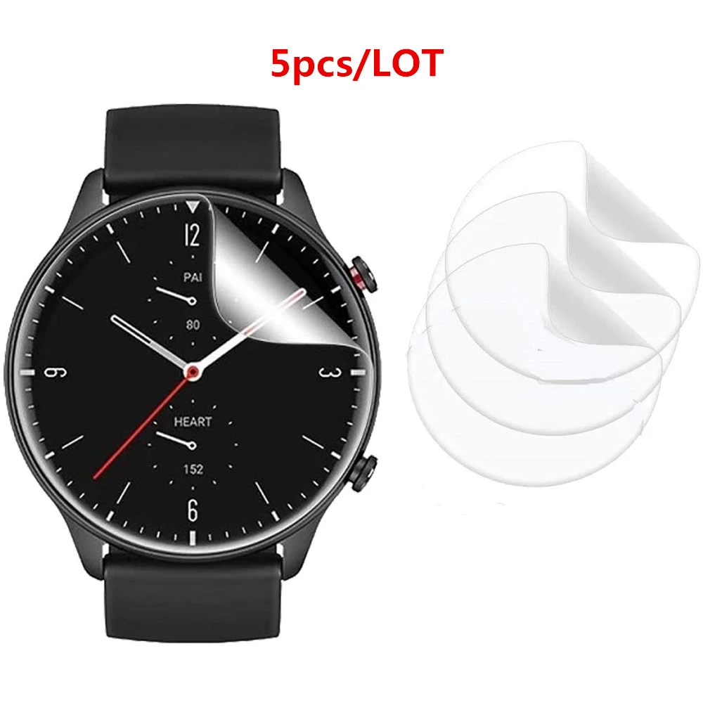 5pcs Soft TPU Screen Protector For Huami Amazfit GTR2 2e GTR 3 Pro Stratos 2 2S Pace GTR 47mm 42mm Smart Watch Full Cover Film