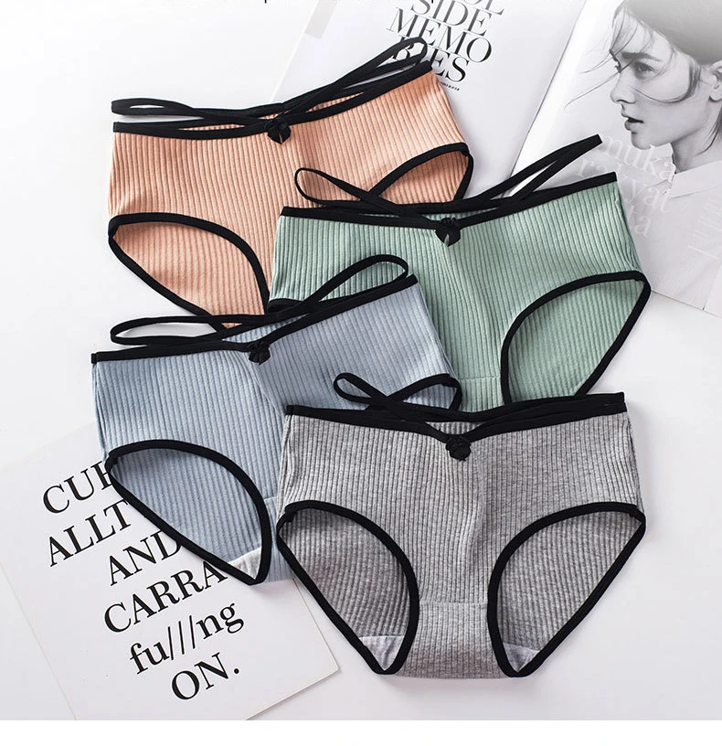 Women's Plus Size Soft Cotton Briefs Panty for Female Solid Seamless Belt Mid Rise Underwear Lady Comfort Underpants Lingerie