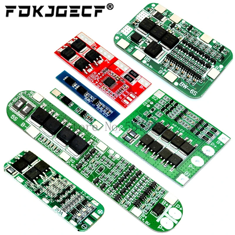 1S 2S 3S 4S 5S 6S 3A 15A 20A 30A Li-ion Lithium Battery 18650 Charger PCB BMS Protection Board For Drill Motor Lipo Cell Module